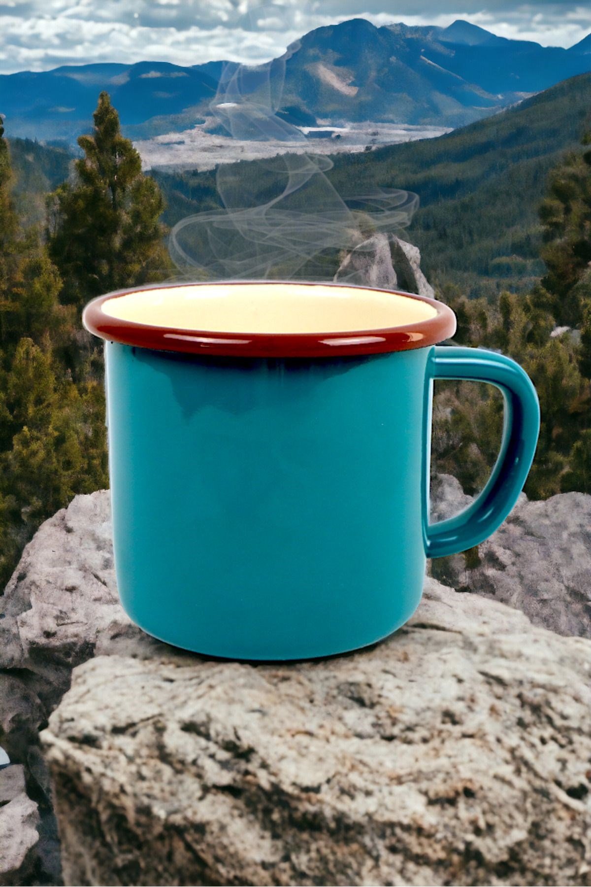 Emaye Kupa Bardak Camp Kamp Mug Fincan Kahve