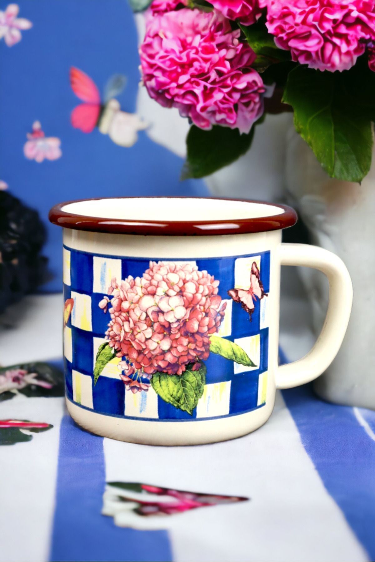 Emaye Kupa Bardak Camp Kamp Mug Fincan Kahve