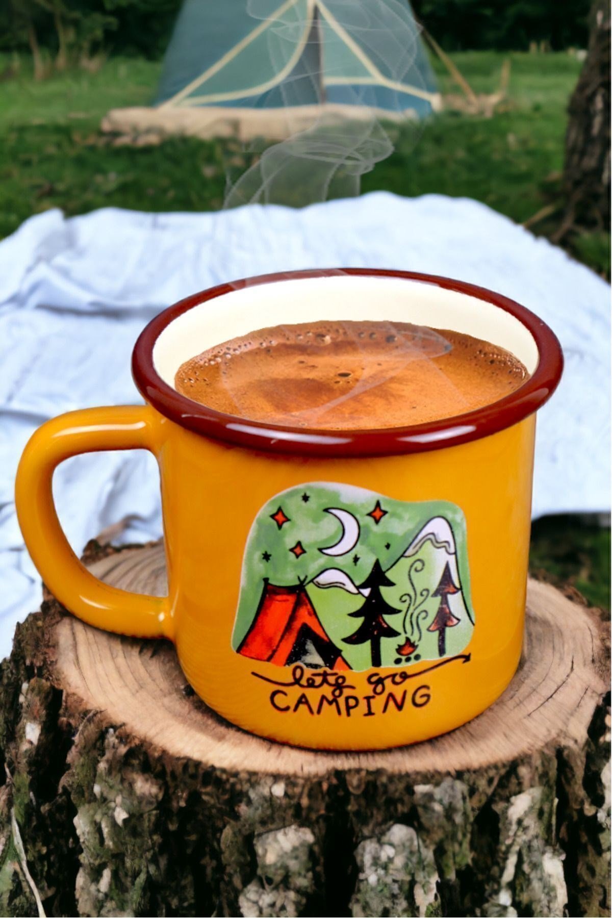 Emaye Kupa Bardak Camp Kamp Mug Fincan Kahve