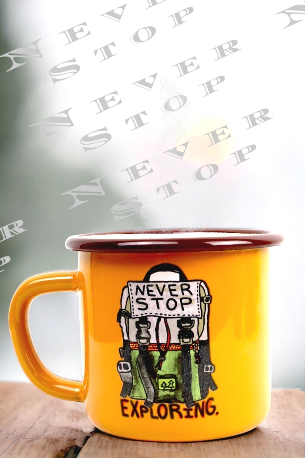 Emaye Kupa Bardak Camp Kamp Mug Fincan Kahve