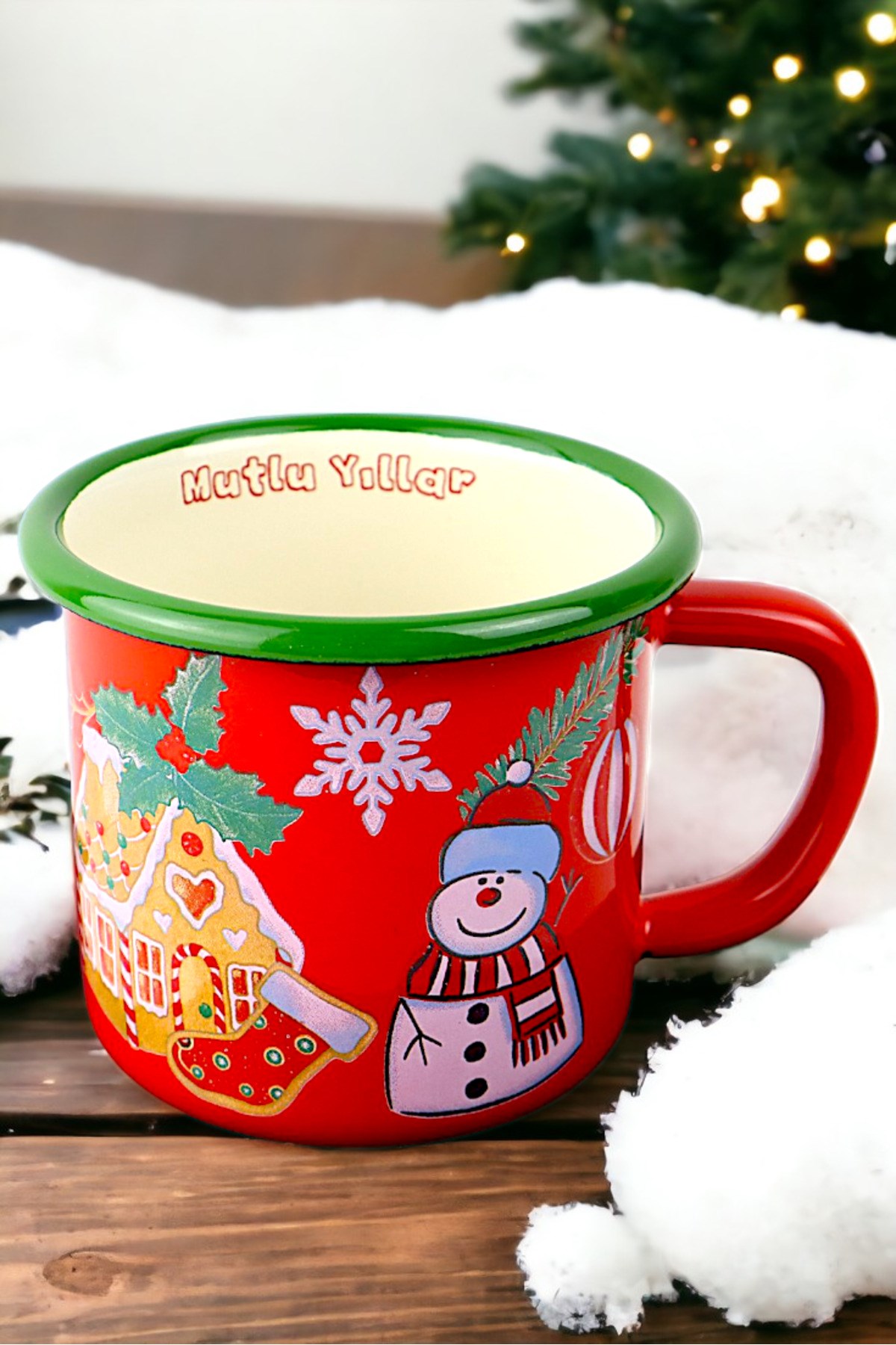 Emaye Kupa Bardak Camp Kamp Mug Fincan Kahve 380 Ml