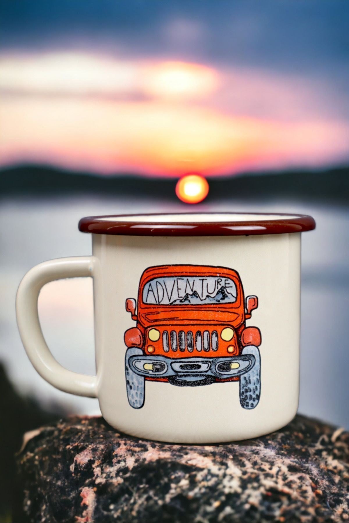 Emaye Kupa Bardak Camp Kamp Mug Fincan Kahve