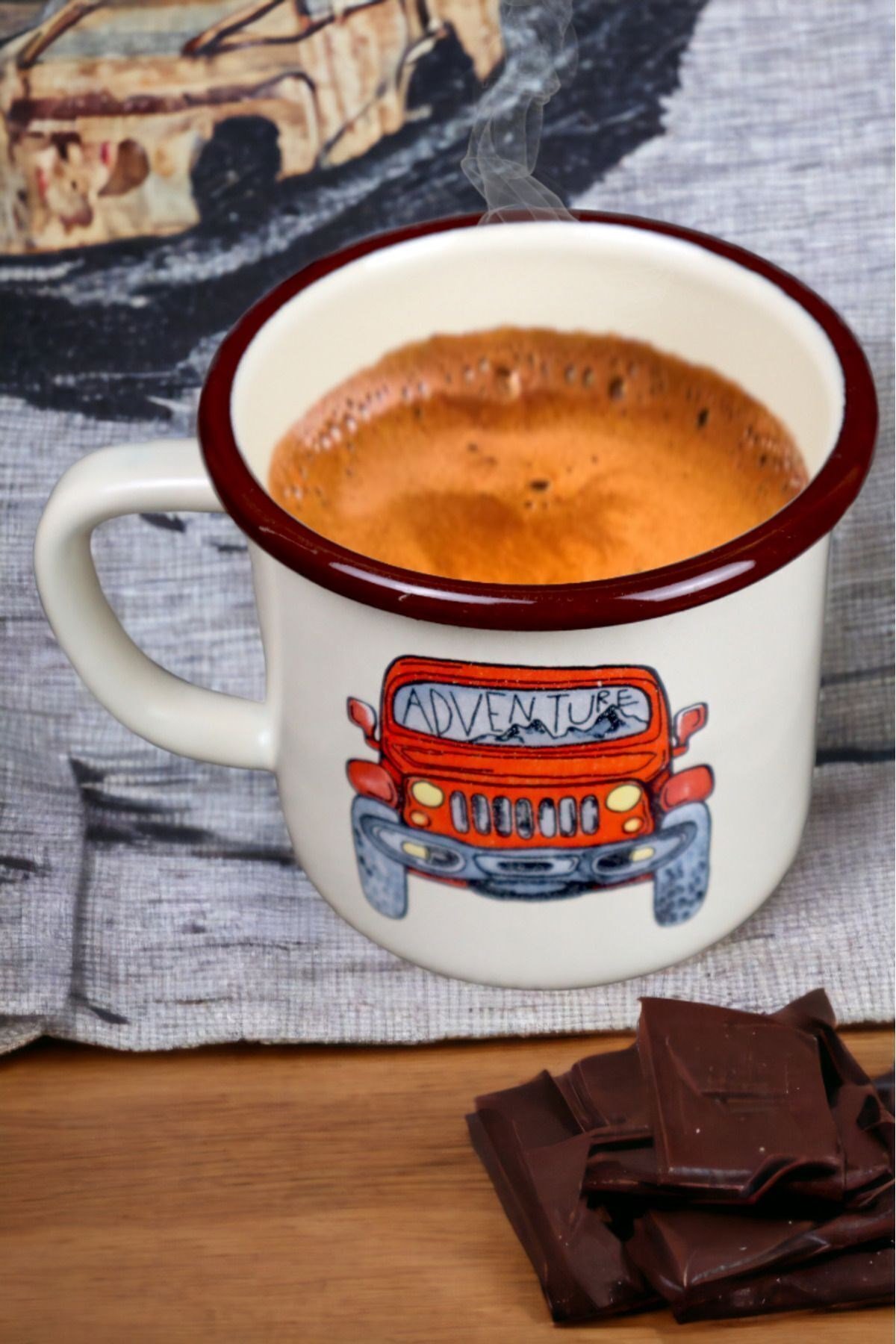 Emaye Kupa Bardak Camp Kamp Mug Fincan Kahve