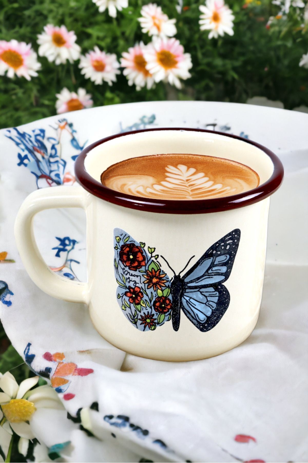 Emaye Kupa Bardak Camp Kamp Mug Fincan Kahve
