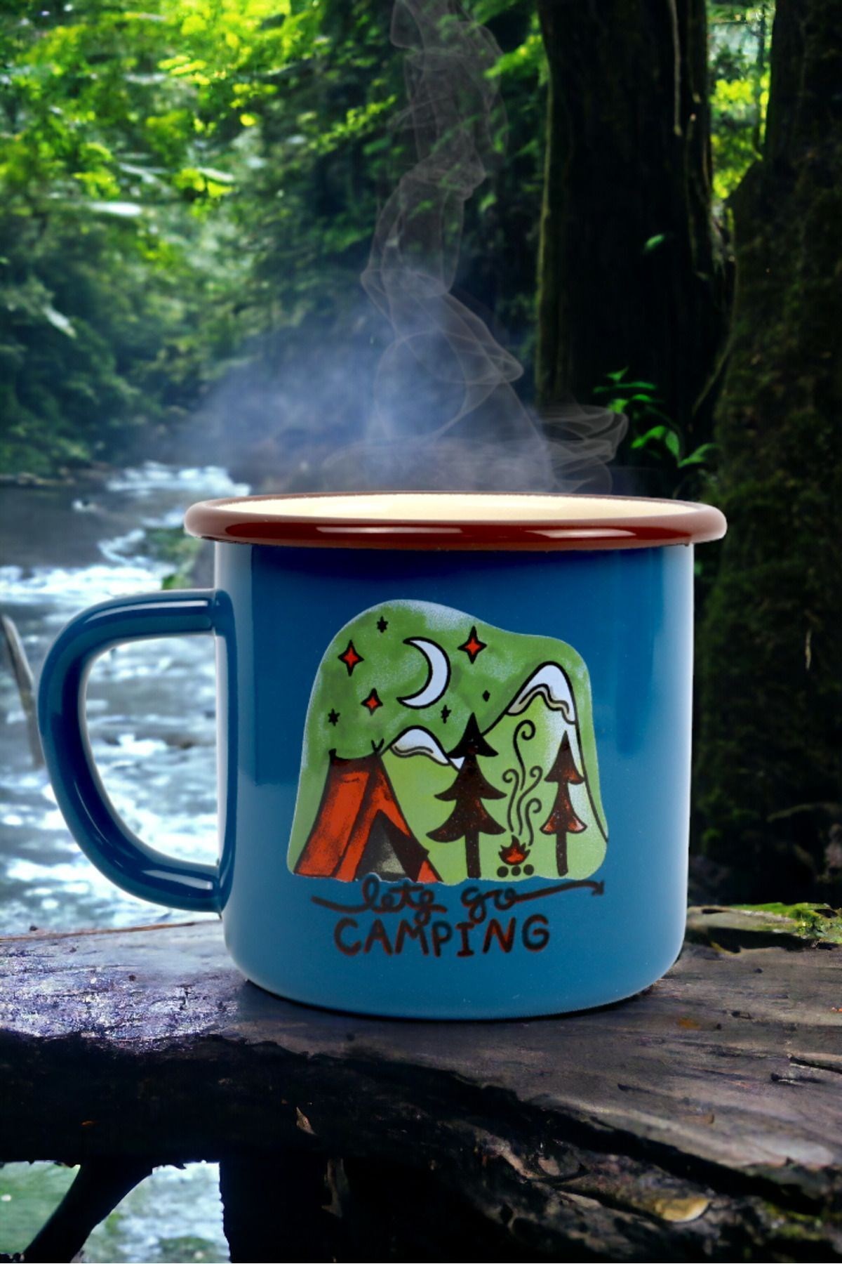 Emaye Kupa Bardak Camp Kamp Mug Fincan Kahve