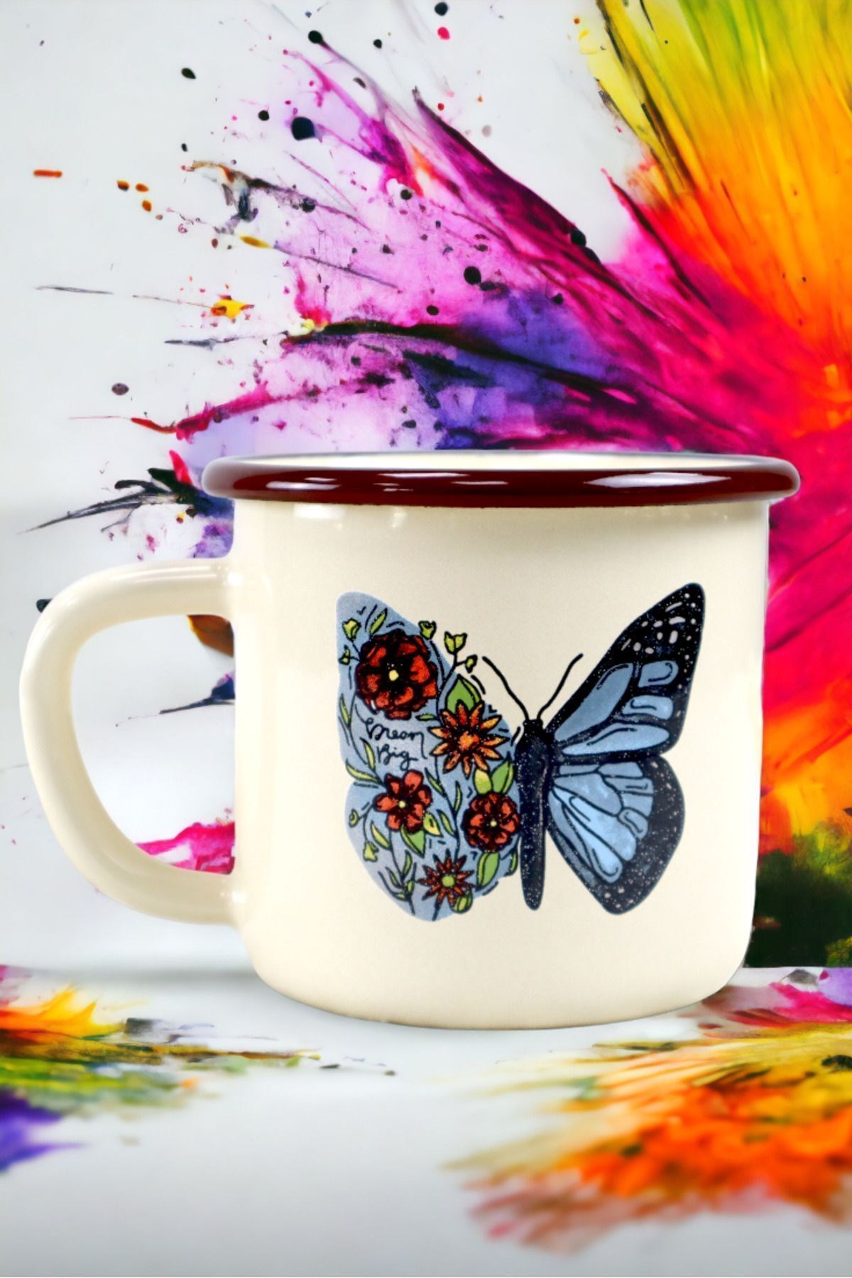 Emaye Kupa Bardak Camp Kamp Mug Fincan Kahve
