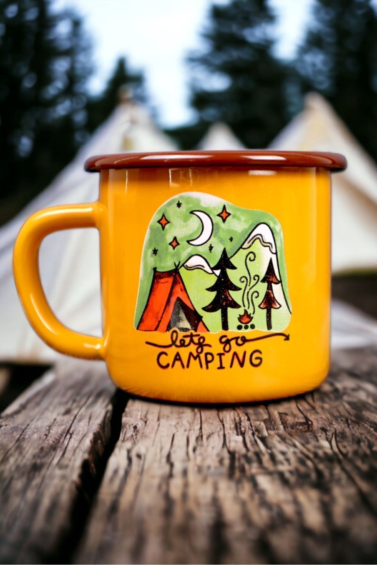 Emaye Kupa Bardak Camp Kamp Mug Fincan Kahve