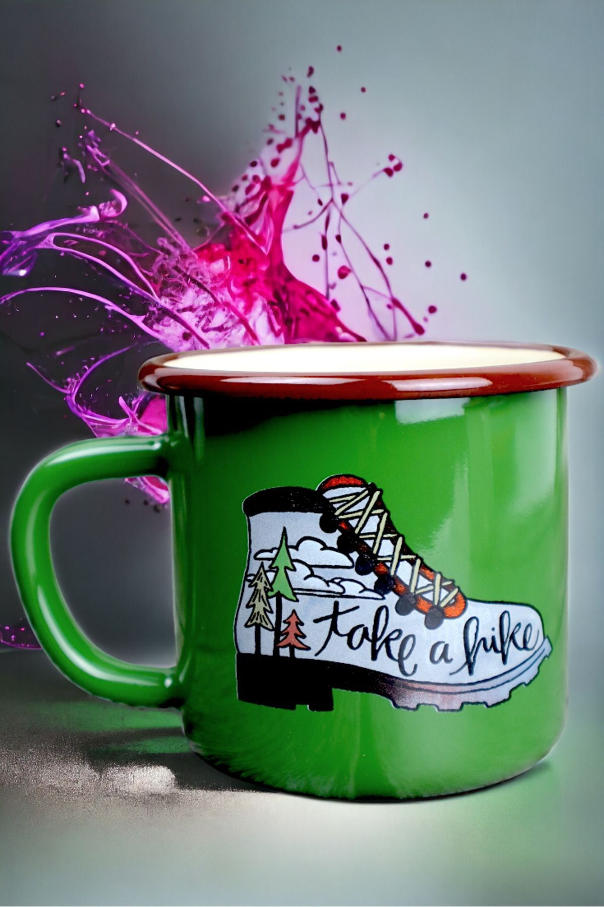 Emaye Kupa Bardak Camp Kamp Mug Fincan Kahve