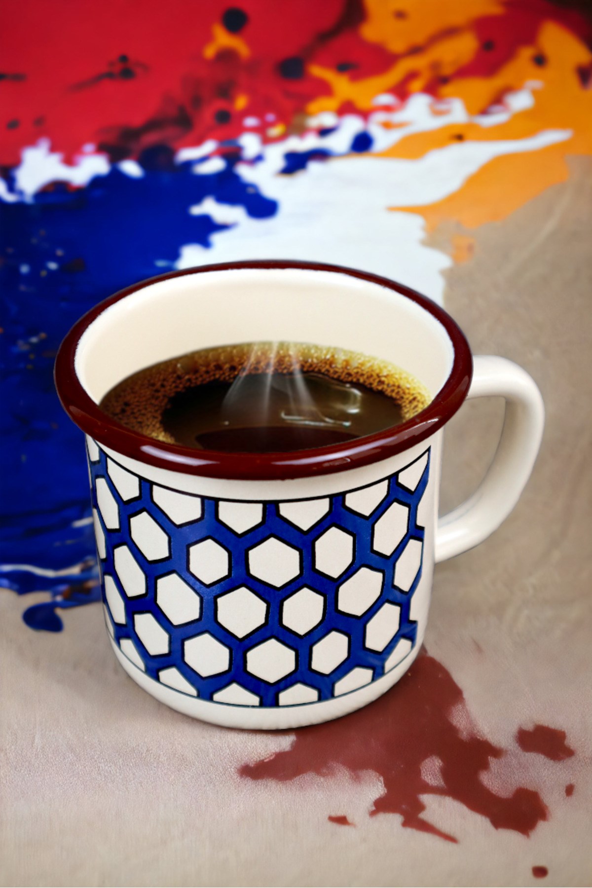 Emaye Kupa Bardak Camp Kamp Mug Fincan Kahve