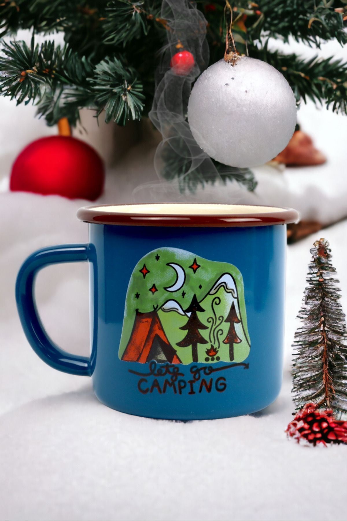 Emaye Kupa Bardak Camp Kamp Mug Fincan Kahve