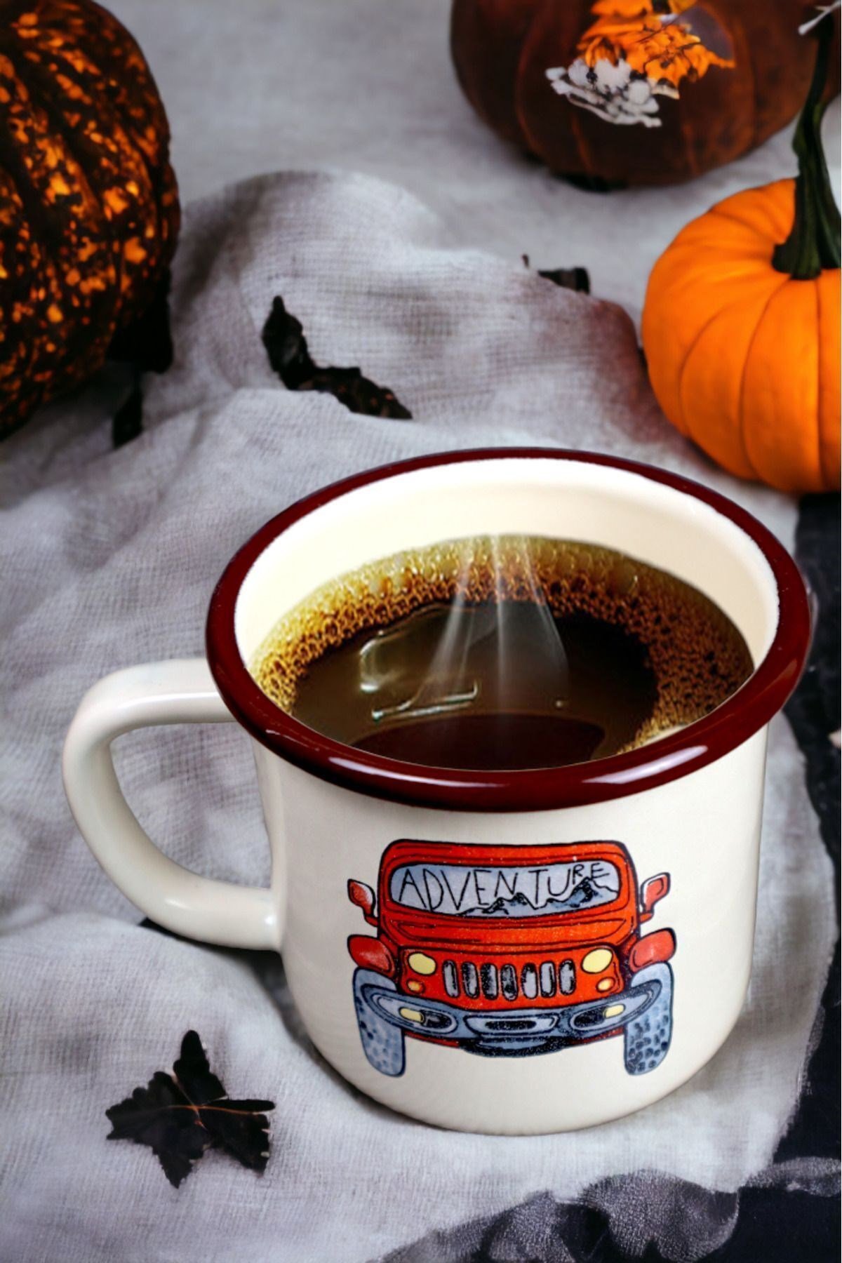 Emaye Kupa Bardak Camp Kamp Mug Fincan Kahve