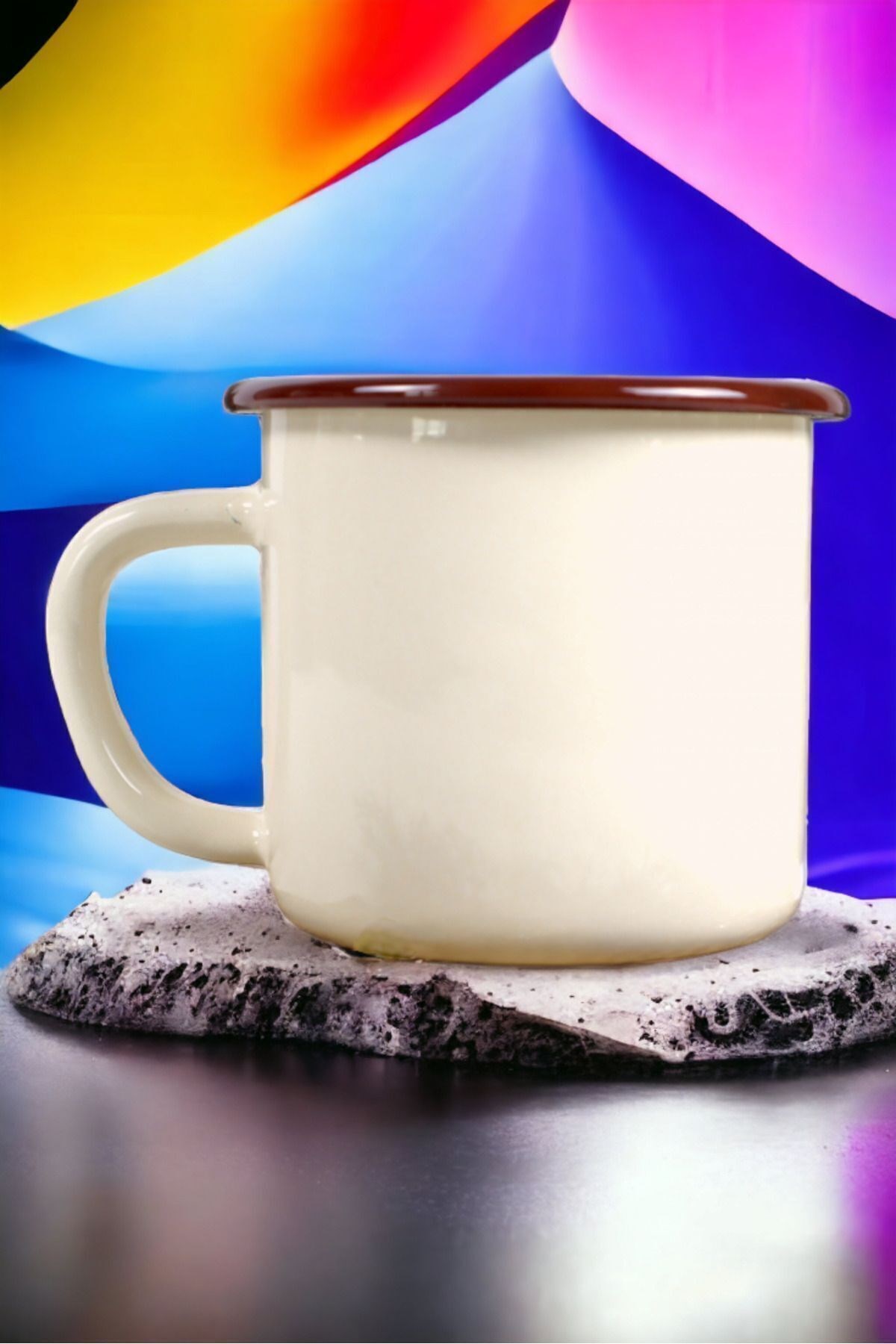 Emaye Kupa Bardak Camp Kamp Mug Fincan Kahve