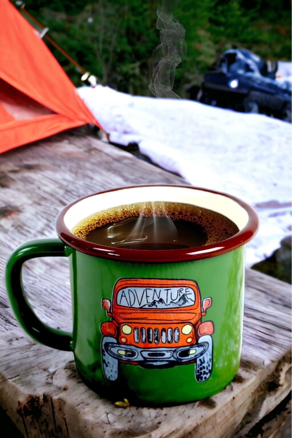 Emaye Kupa Bardak Camp Kamp Mug Fincan Kahve