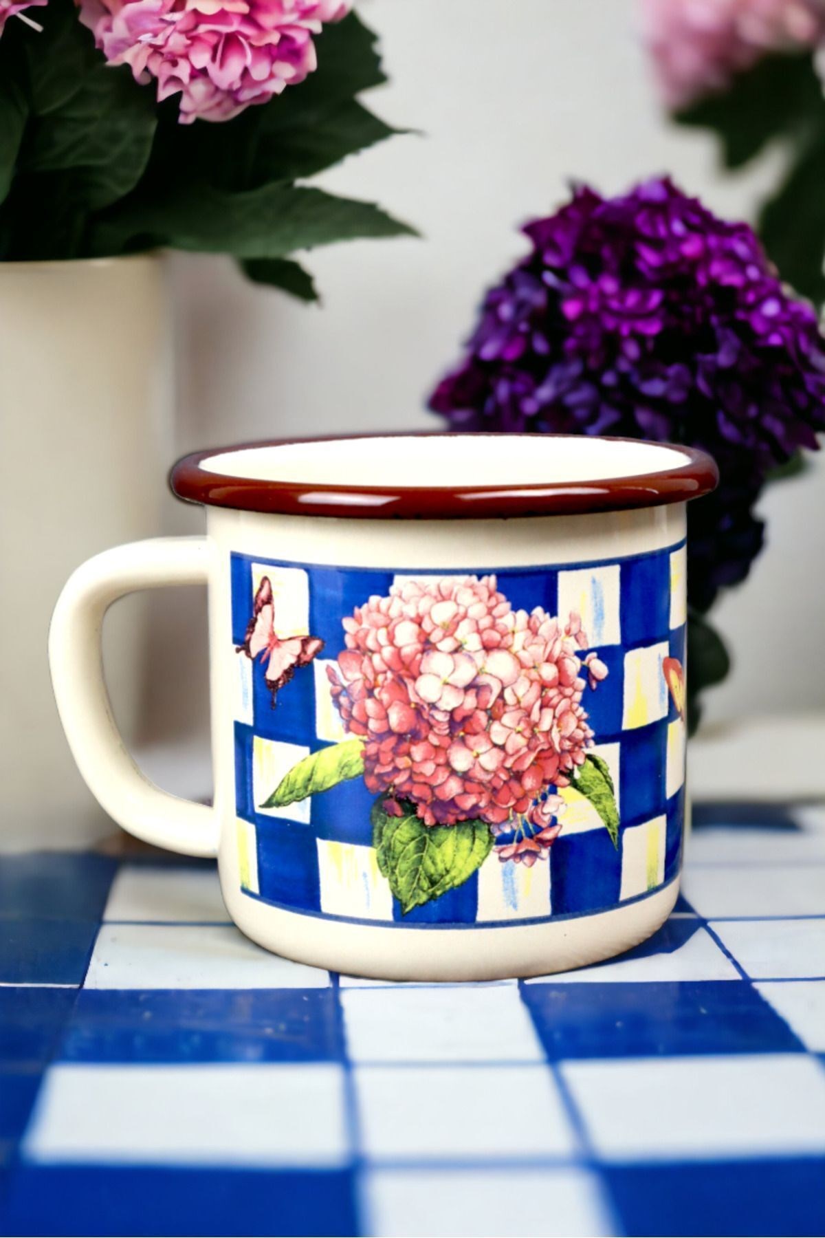 Emaye Kupa Bardak Camp Kamp Mug Fincan Kahve