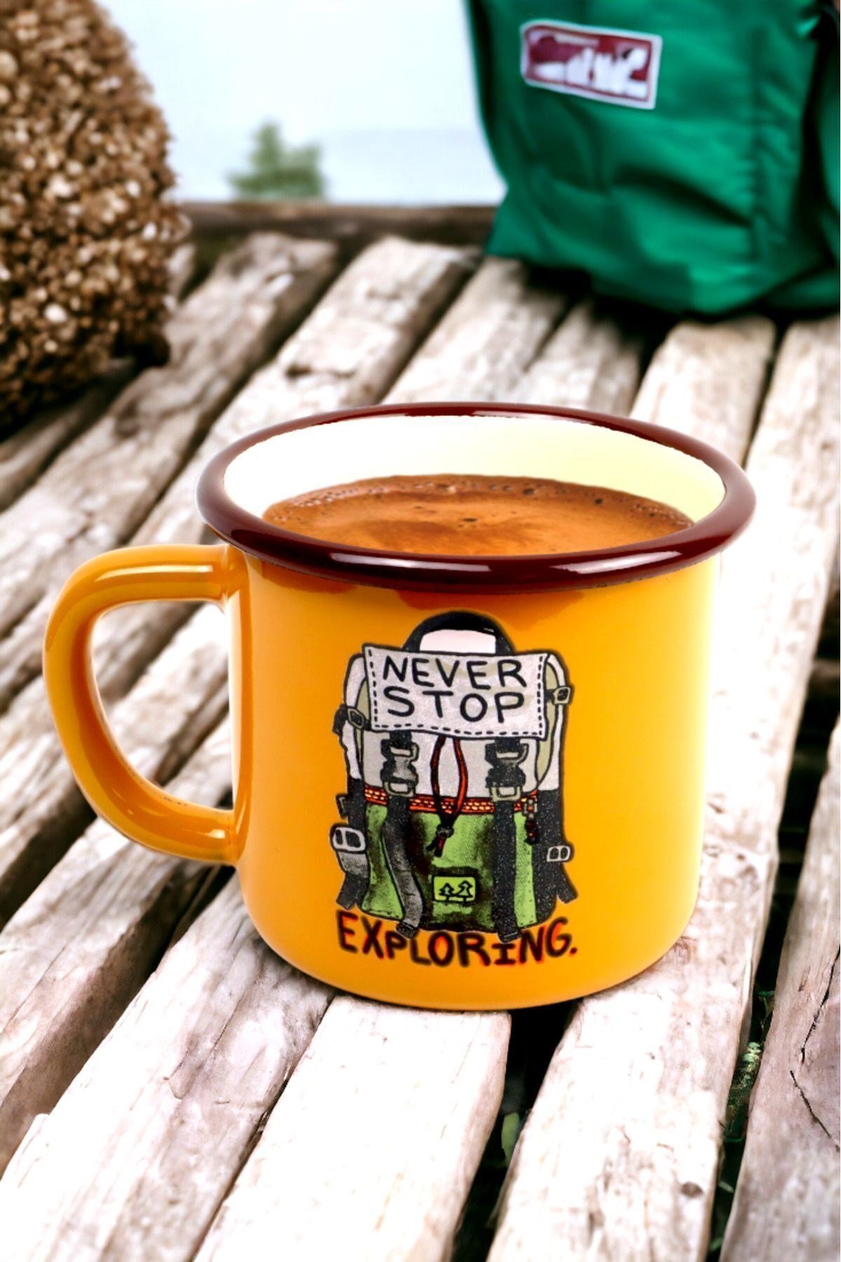 Emaye Kupa Bardak Camp Kamp Mug Fincan Kahve