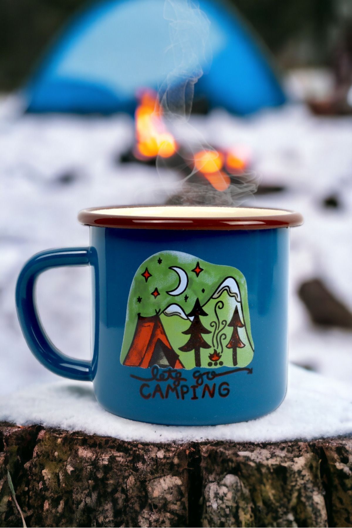 Emaye Kupa Bardak Camp Kamp Mug Fincan Kahve