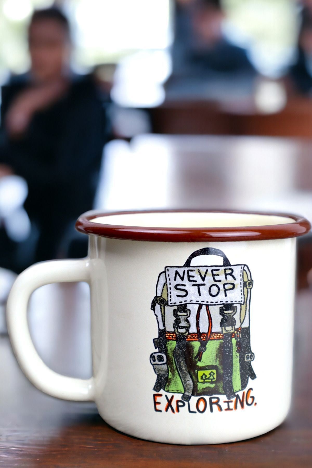 Emaye Kupa Bardak Camp Kamp Mug Fincan Kahve