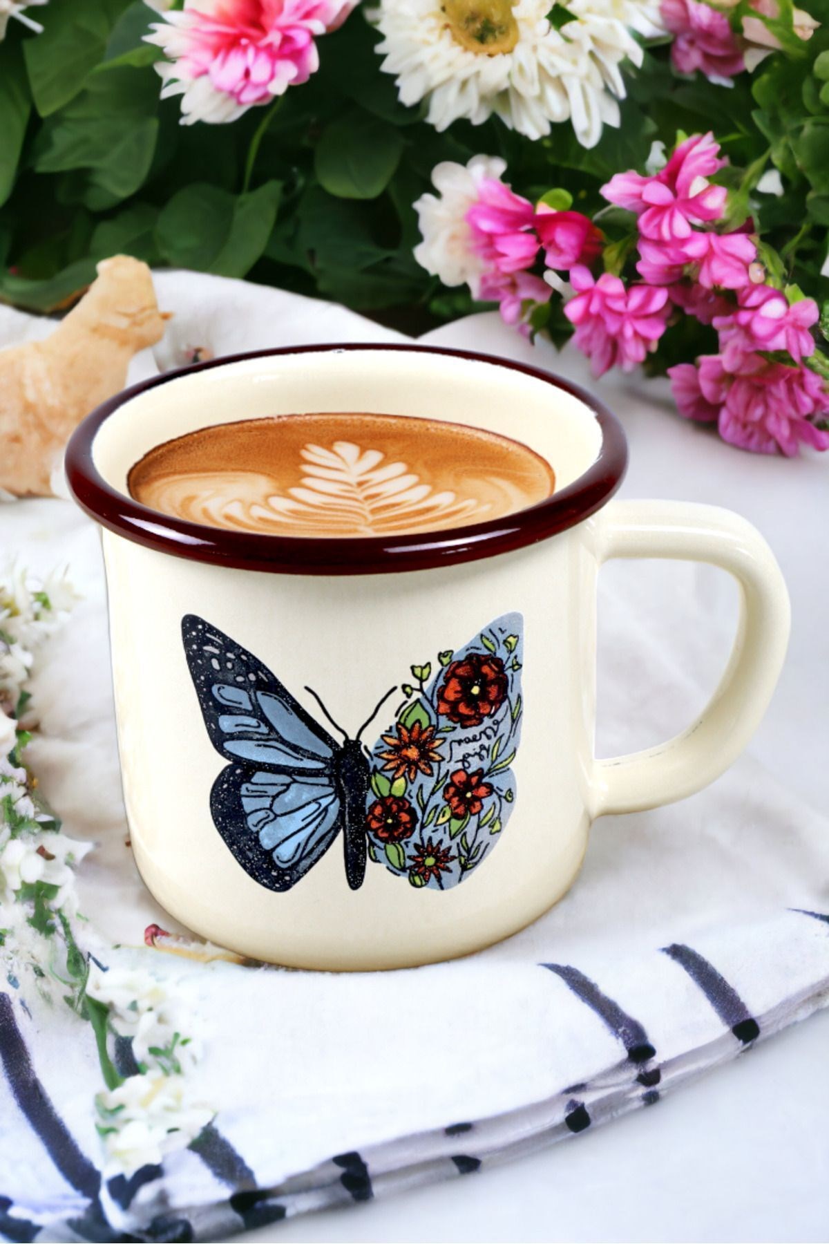 Emaye Kupa Bardak Camp Kamp Mug Fincan Kahve