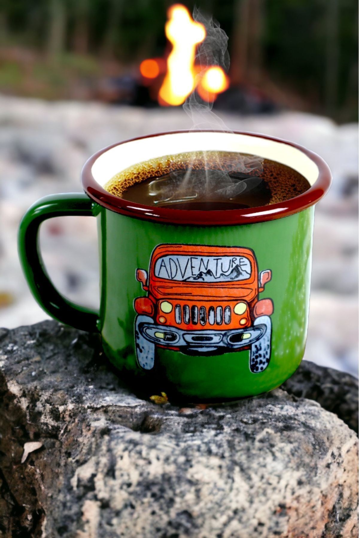 Emaye Kupa Bardak Camp Kamp Mug Fincan Kahve