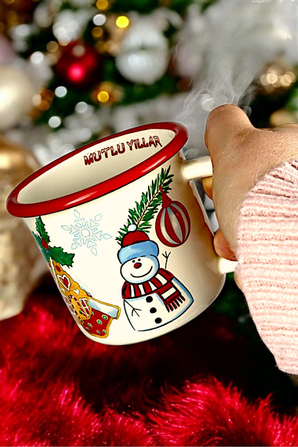 Emaye Kupa Bardak Camp Kamp Mug Fincan Kahve 380 Ml
