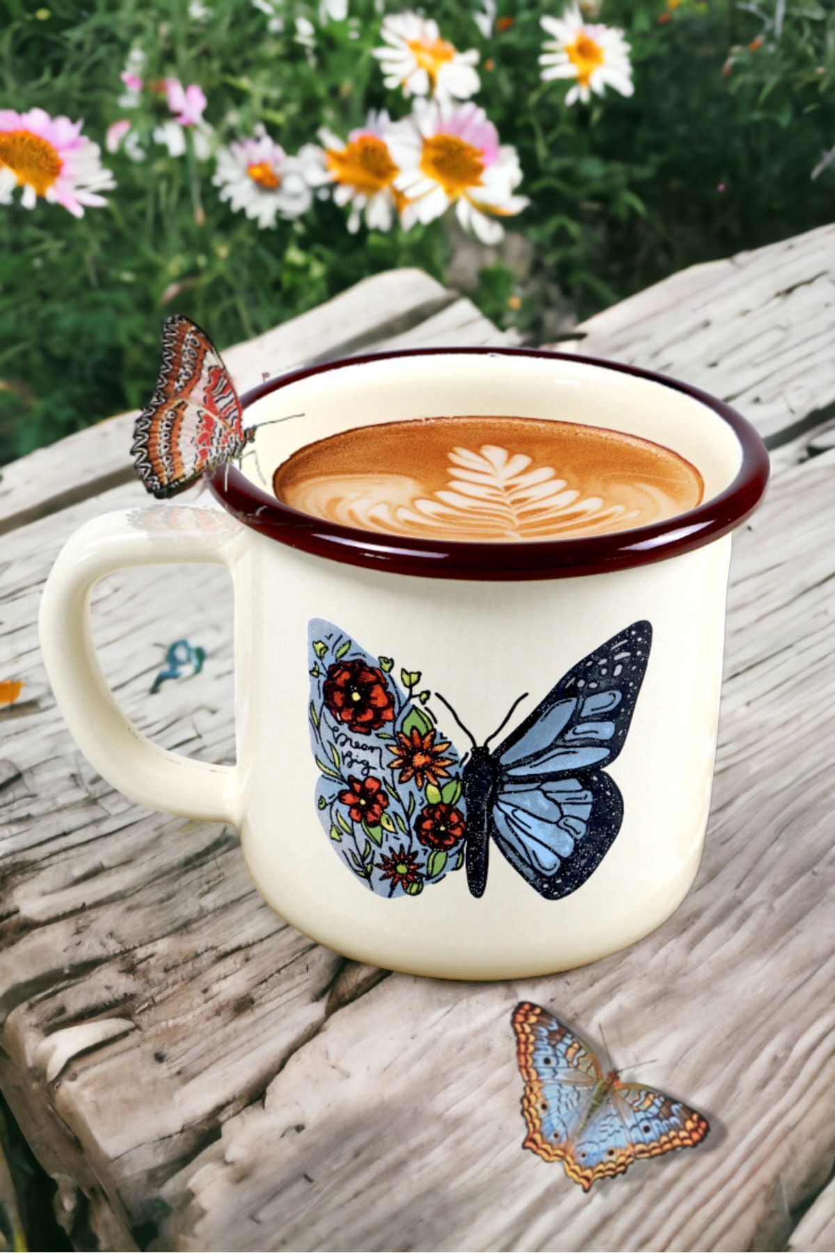 Emaye Kupa Bardak Camp Kamp Mug Fincan Kahve