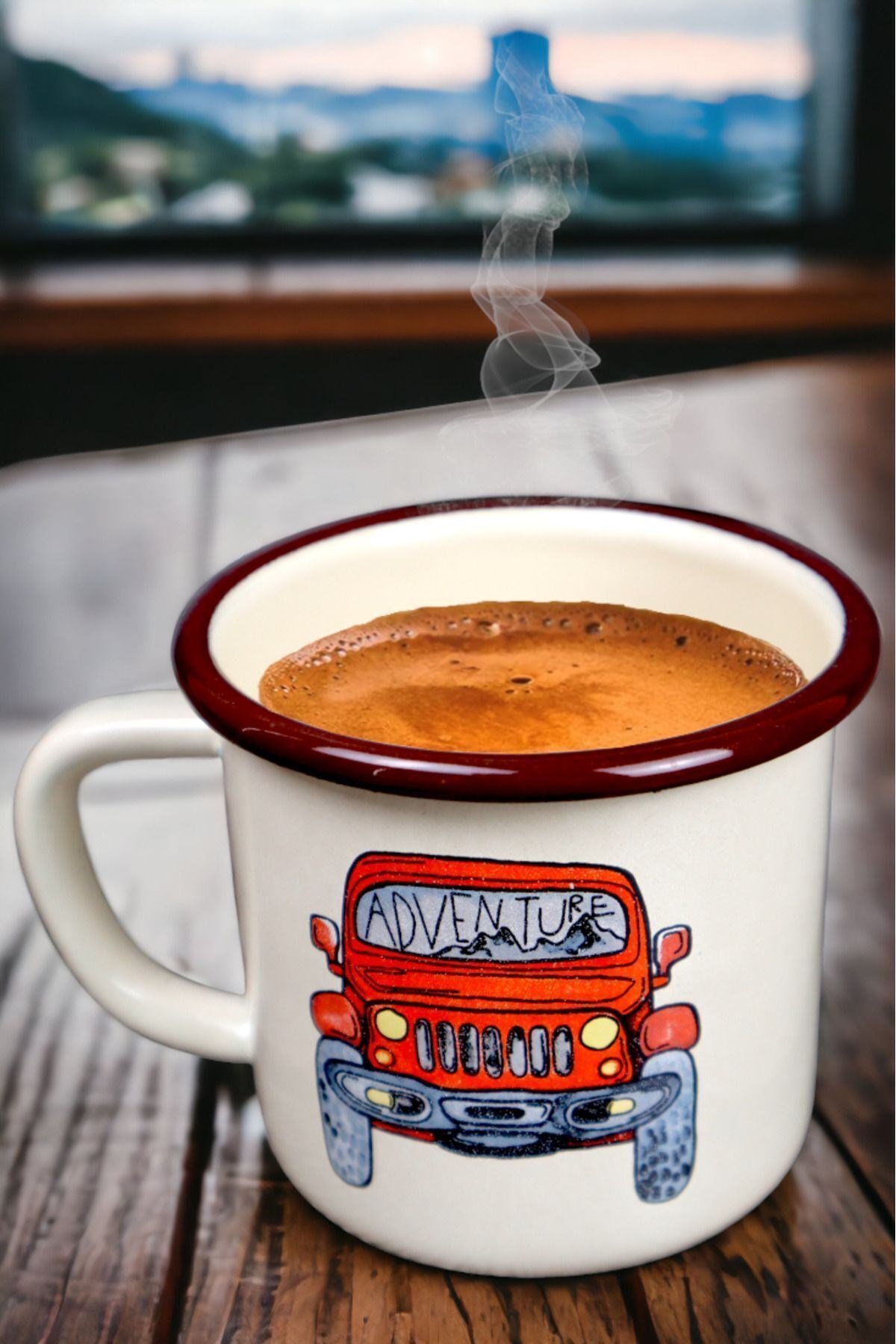 Emaye Kupa Bardak Camp Kamp Mug Fincan Kahve