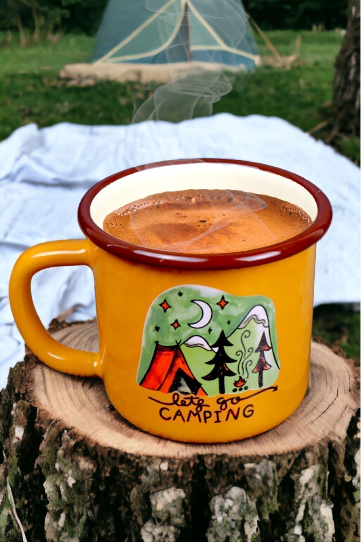Emaye Kupa Bardak Camp Kamp Mug Fincan Kahve
