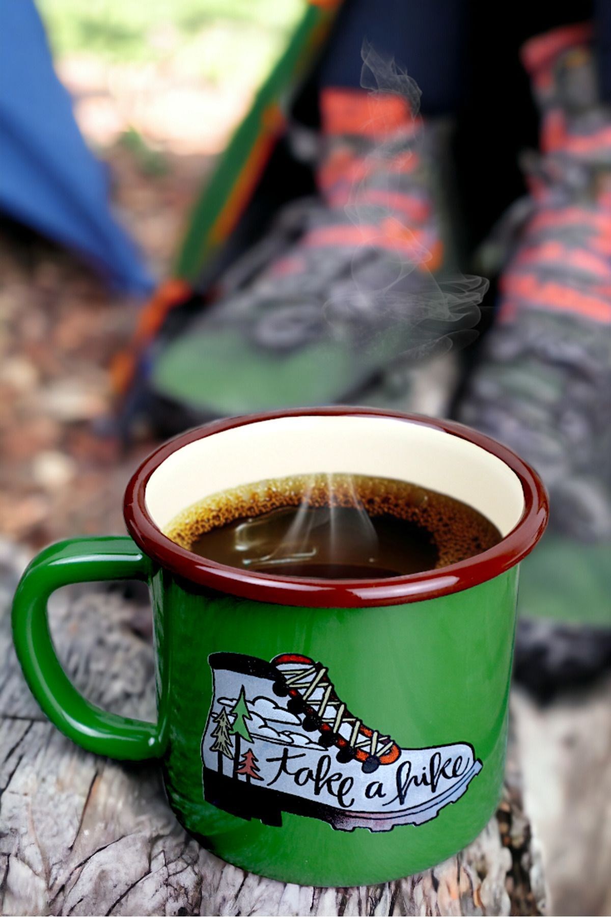 Emaye Kupa Bardak Camp Kamp Mug Fincan Kahve