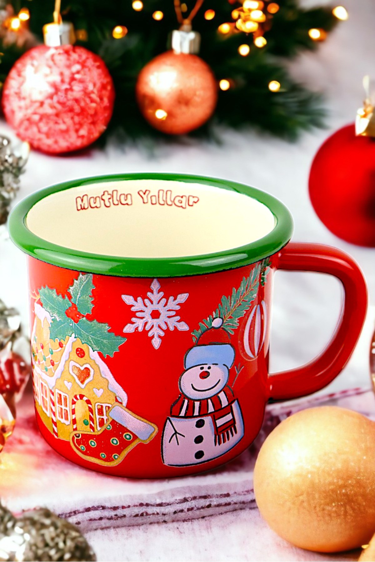 Emaye Kupa Bardak Camp Kamp Mug Fincan Kahve 380 Ml