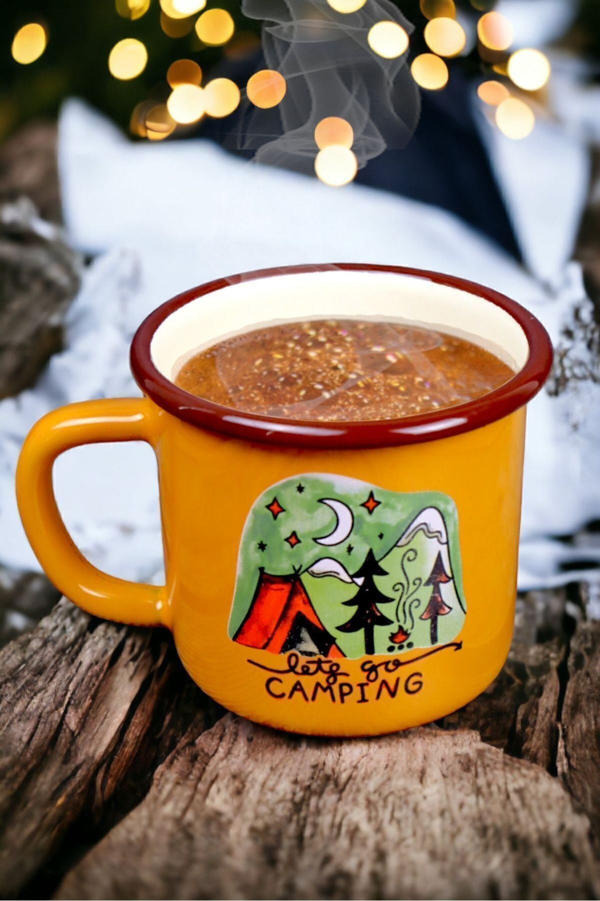 Emaye Kupa Bardak Camp Kamp Mug Fincan Kahve