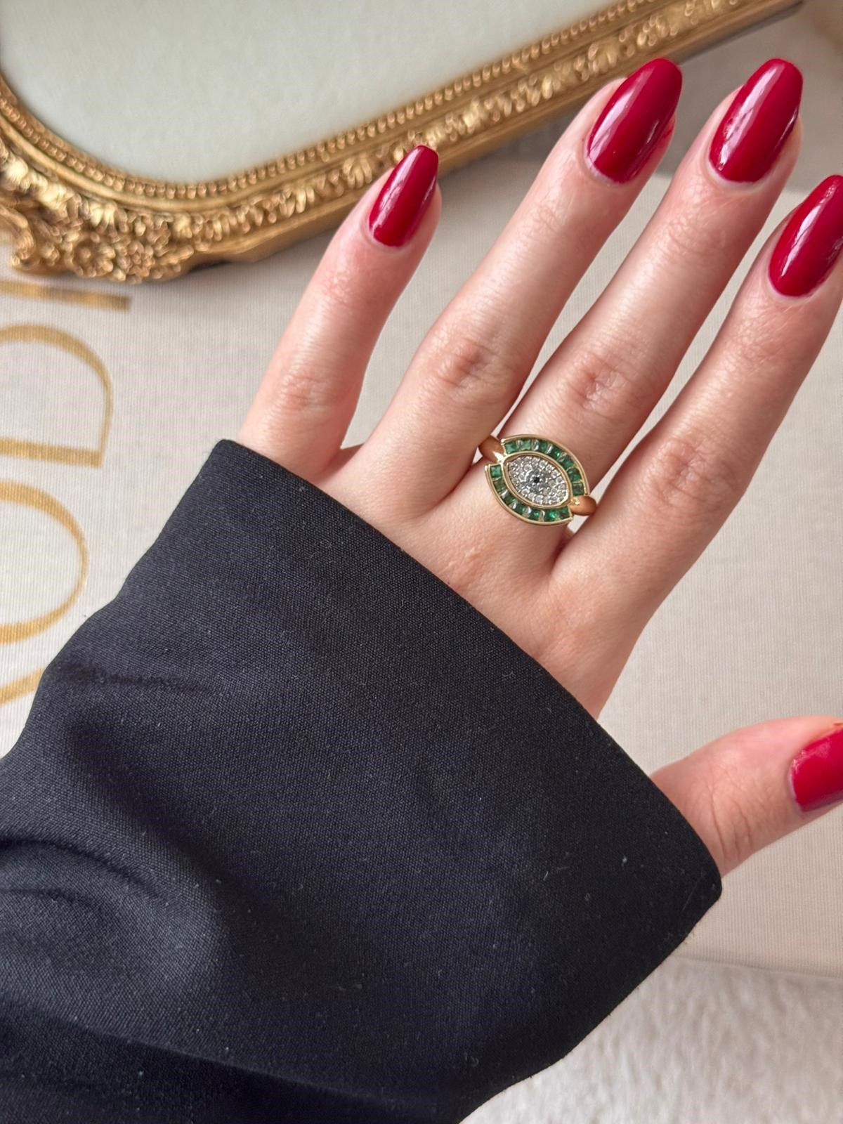 Emerald Eye Gold Yüzük