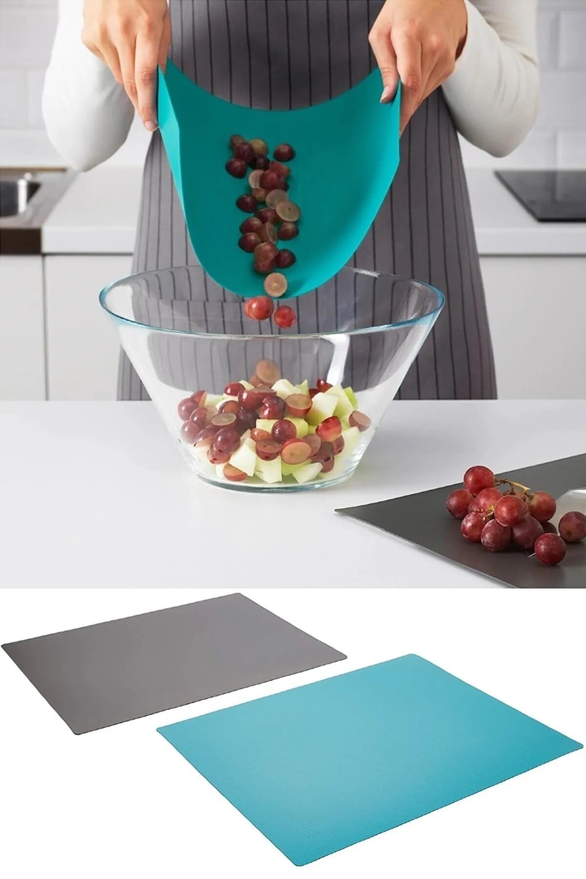 Esnek Kesme Tahtası Turkuaz Renk