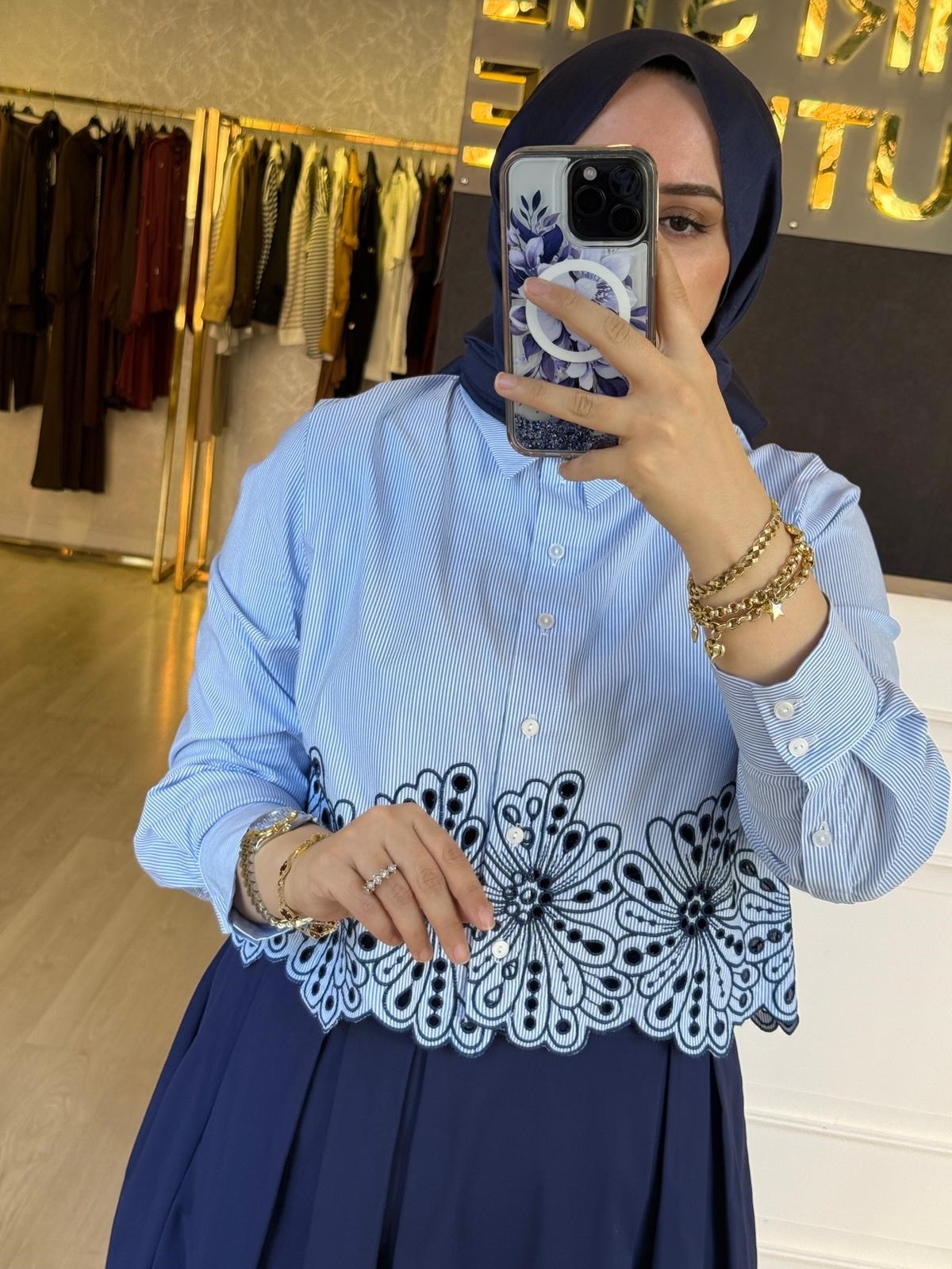 EXQUİSE Apollina Nakış İşlemeli Tasarım Gömlek