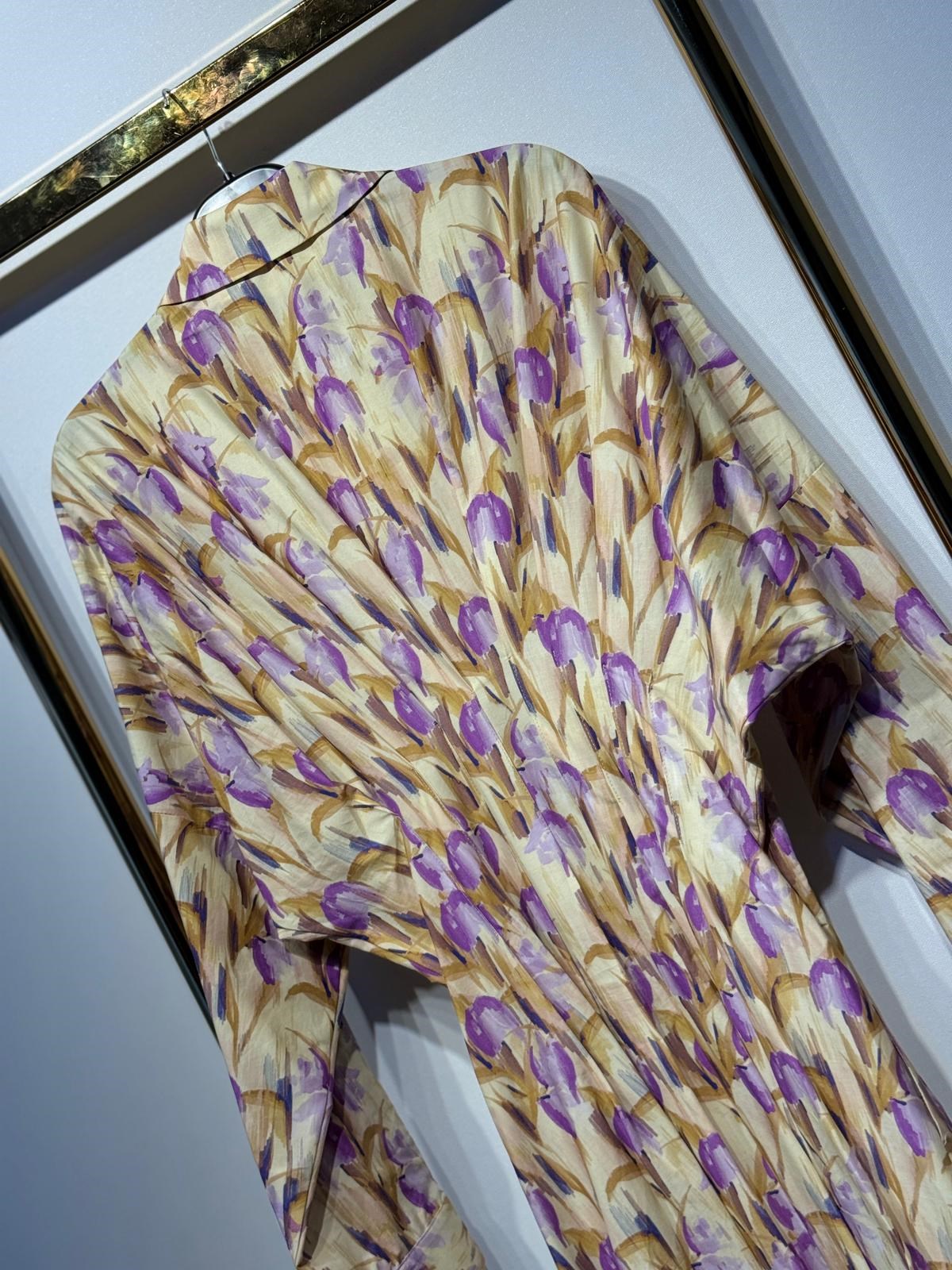 EXQUİSE Delmare Desenli Kumaş Uzun Elbise