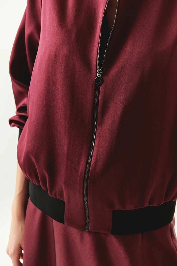 EXQUİSE Fermuarlı Bumber Lacey Ceket