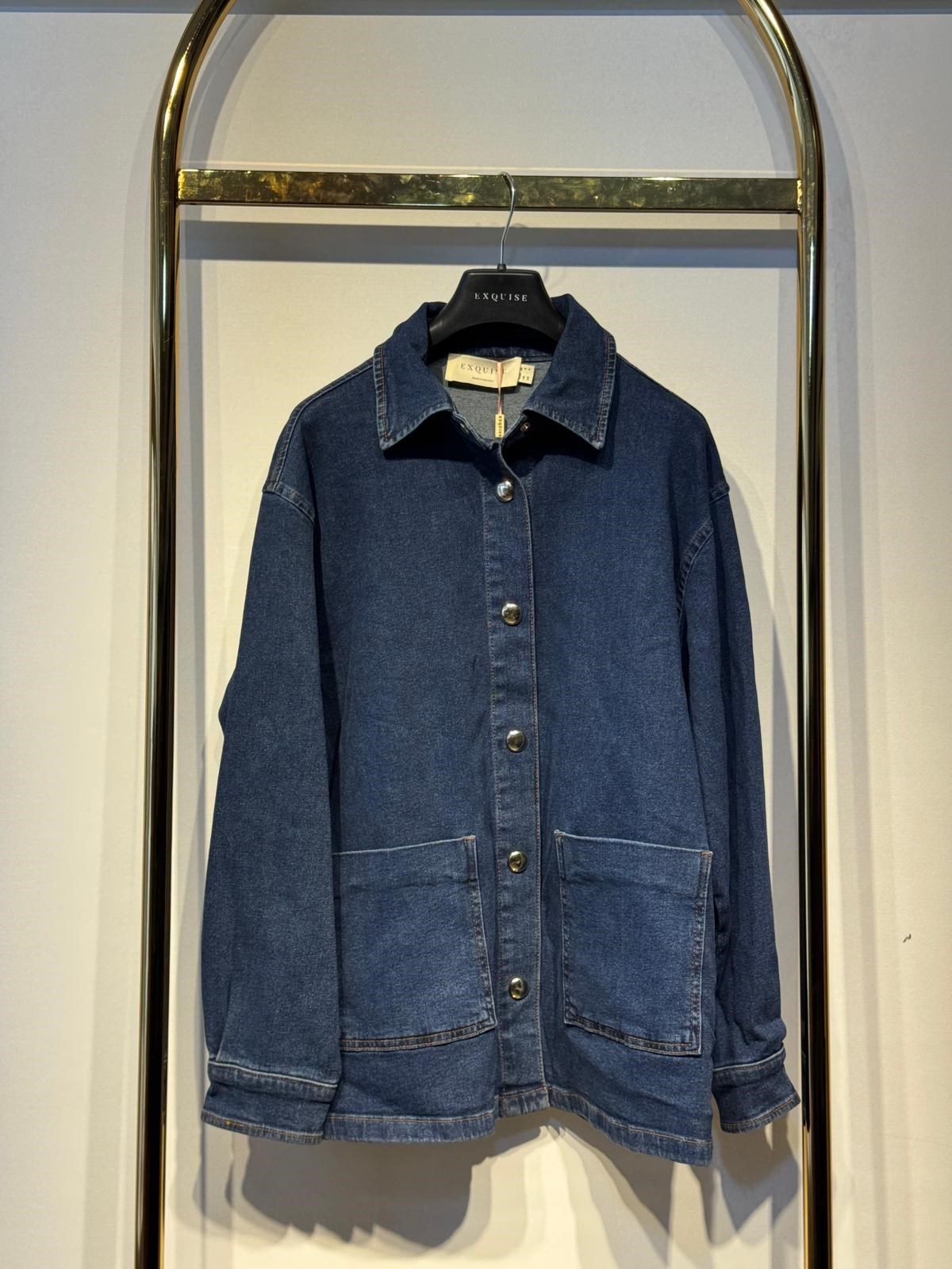 EXQUİSE Gold Düğme Salma Denim Ceket