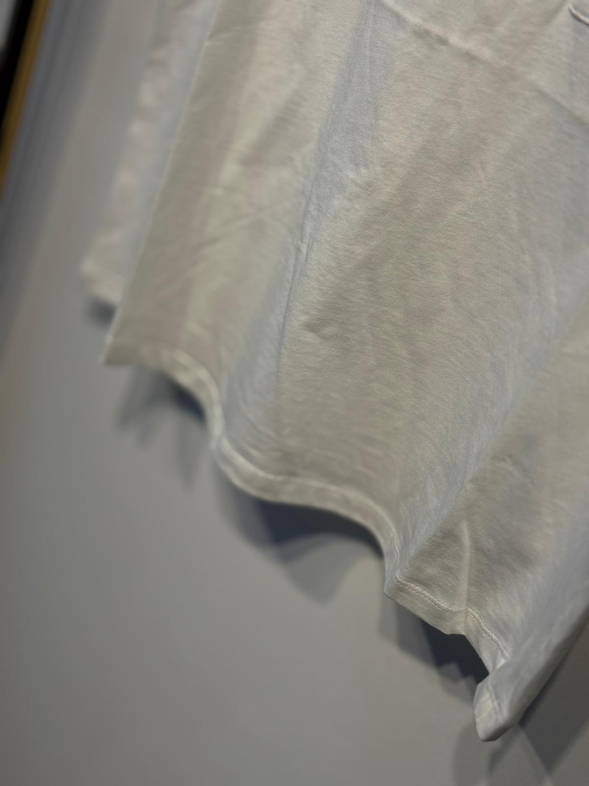 EXQUİSE İrisora Göğüs Taş İşleme Cep Detaylı Rahat Tshirt