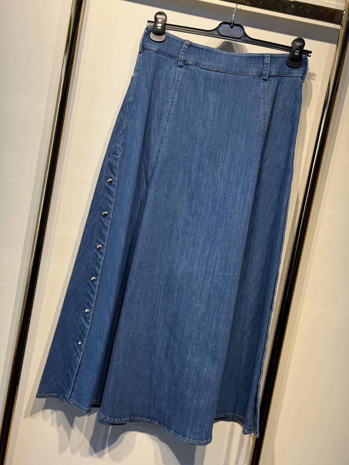 EXQUİSE Meagan Denim Parçalı Etek