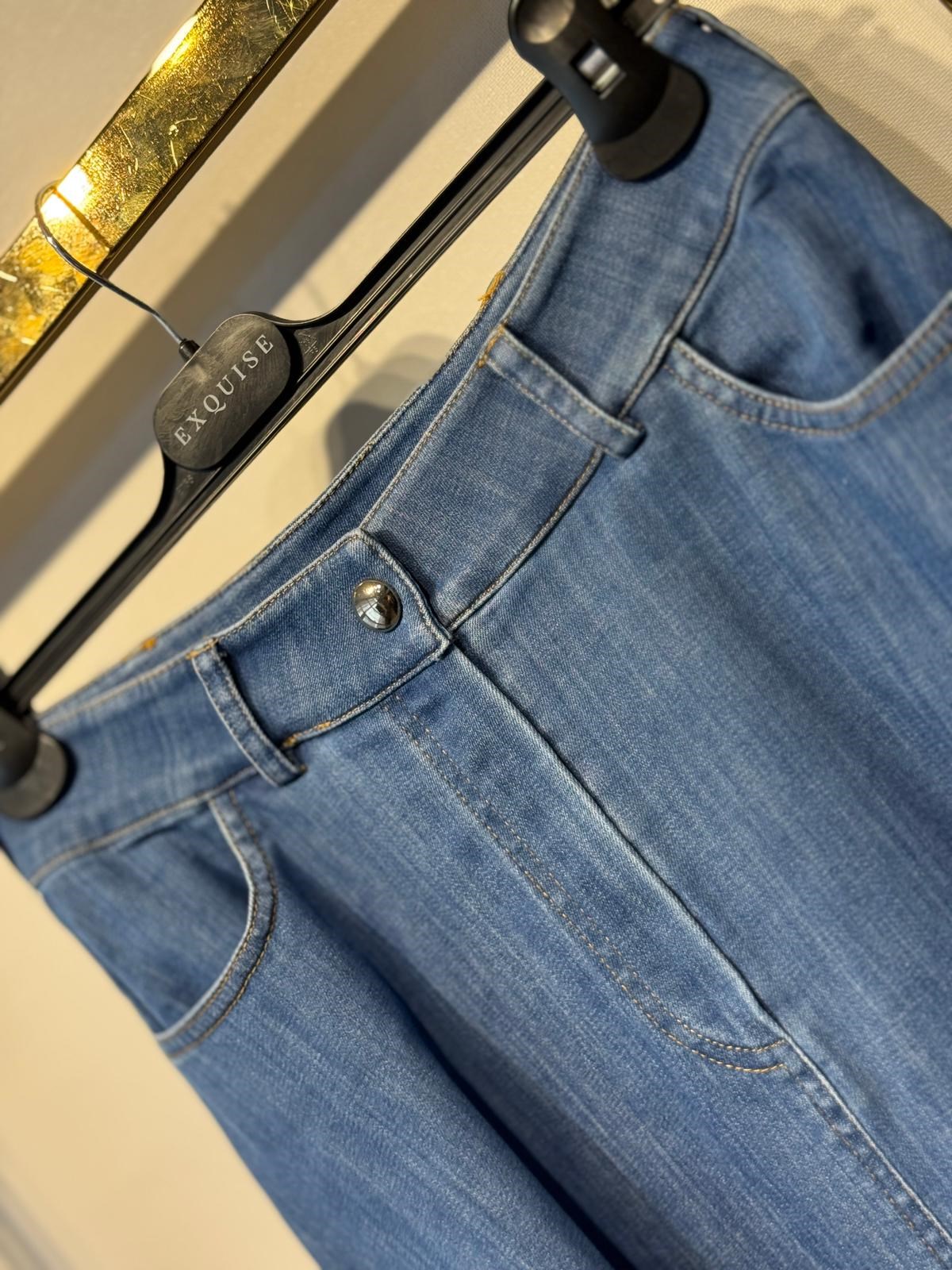EXQUİSE Meagan Denim Parçalı Etek