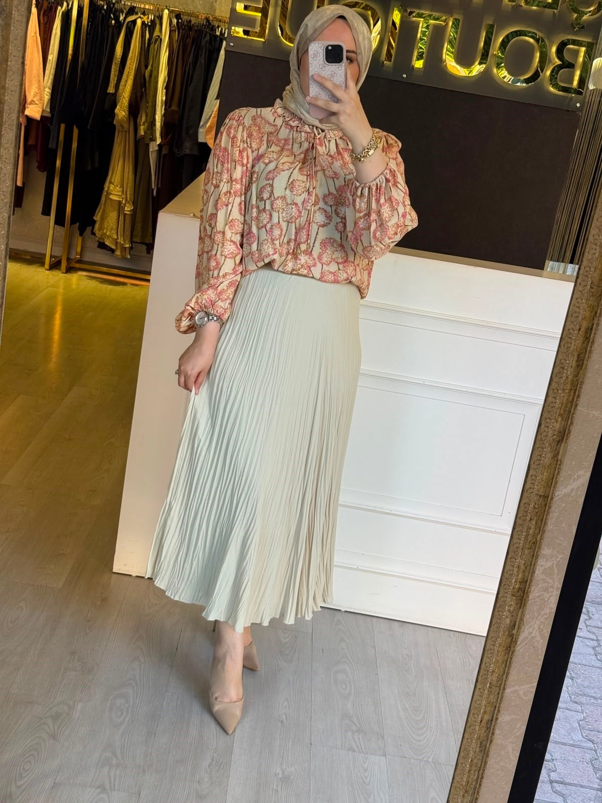 EXQUİSE Paulaina Desenli Kumaş Tasarım Tunik