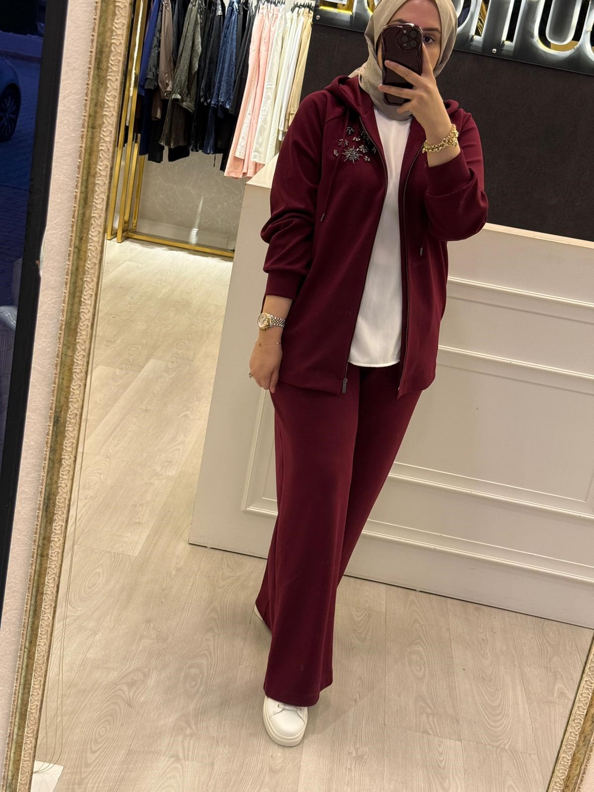 EXQUİSE Taş Detaylı Mariela Örme Sweatshirt