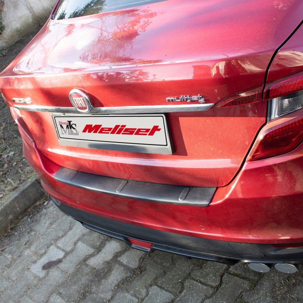 Fiat Egea Mat Siyah Arka Tampon Eşiği Koruma 2016 Yılı ve Sonrasına Uyumludur
