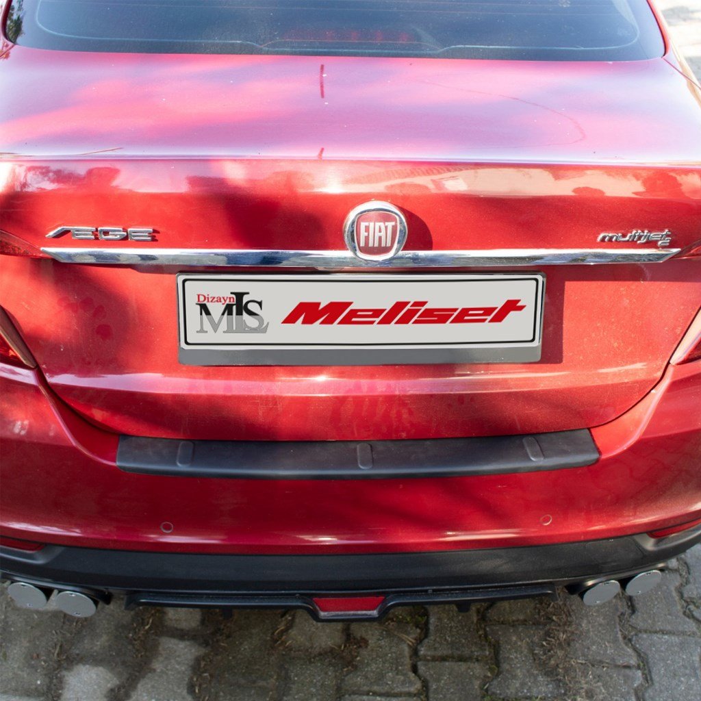 Fiat Egea Mat Siyah Arka Tampon Eşiği Koruma 2016 Yılı ve Sonrasına Uyumludur