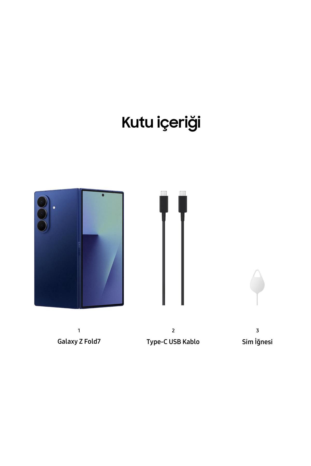 Galaxy Z Fold7 1 TB Gece Siyahı Cep Telefonu