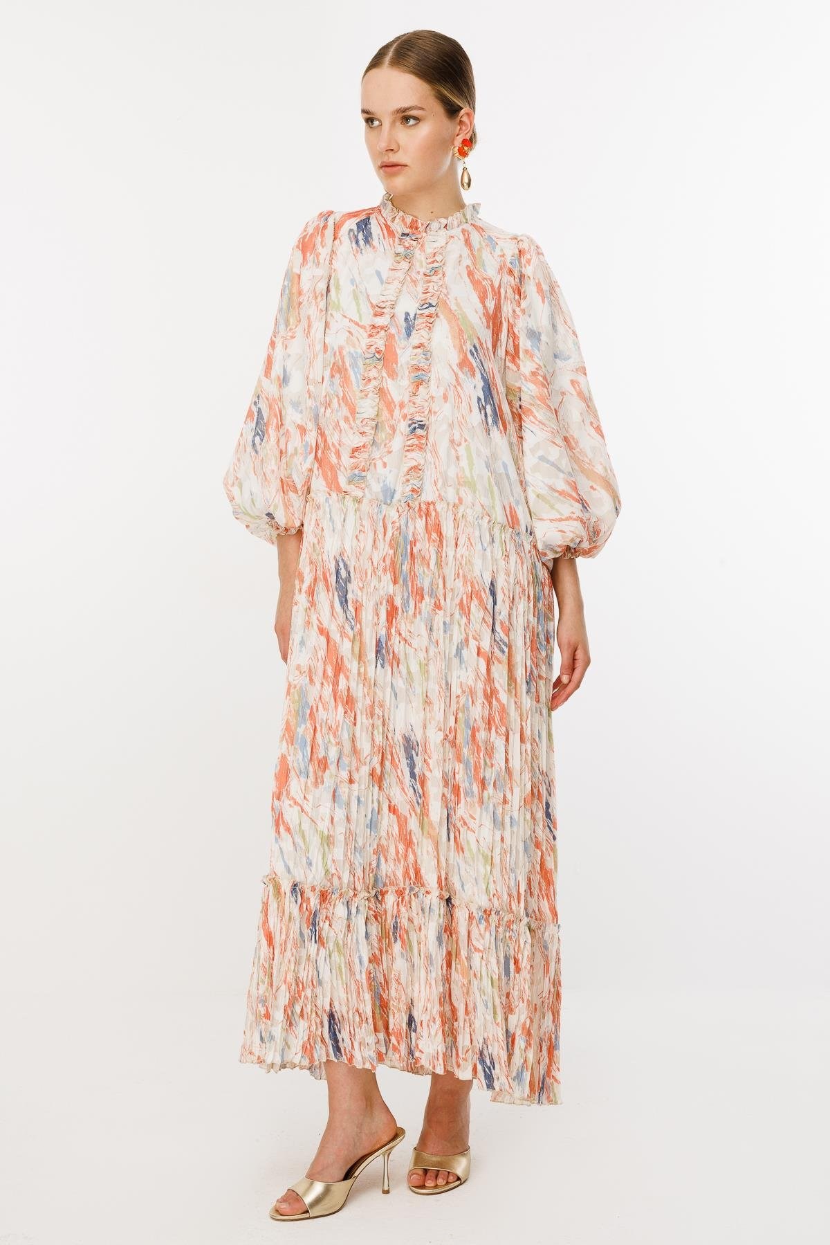 GHİSA Eteği Pliseli Şifon Elbise