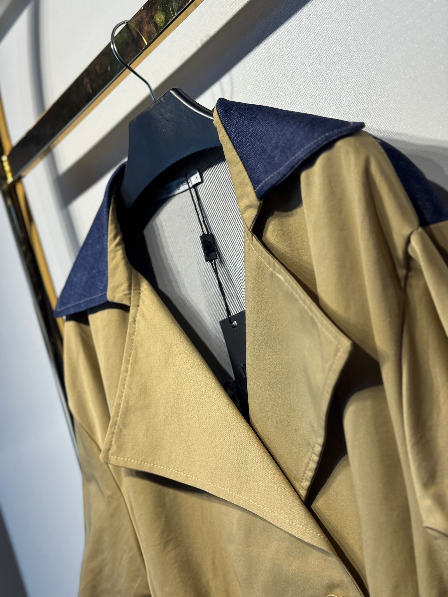 GHİSA Gold Düğme Detaylı Jeans Mix Kısa Trenç