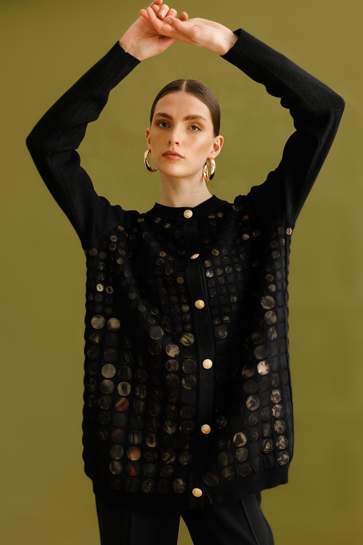 GHİSA Gold Monogram Detaylı Ceket