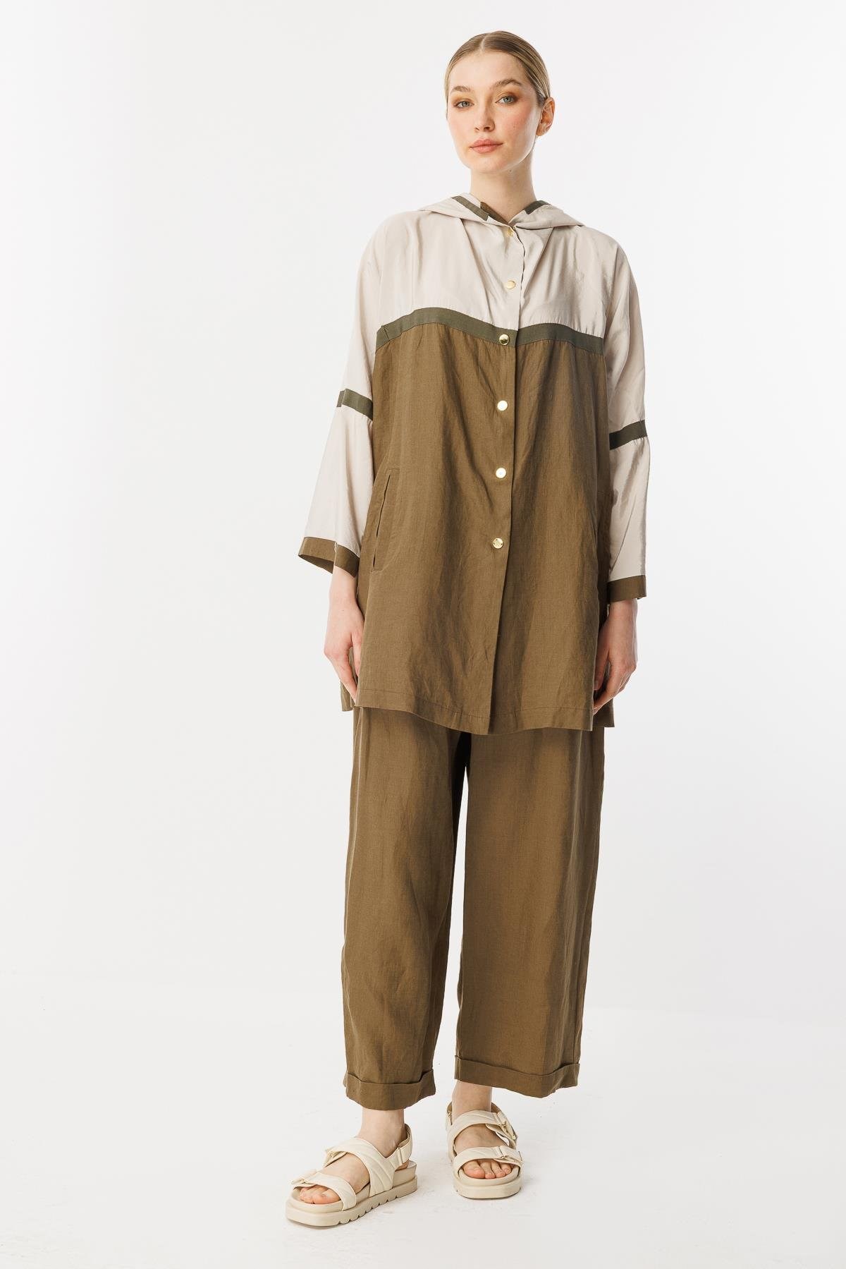 GHİSA Kapşonlu Çıtçıtlı Sweat Pantolon Takım