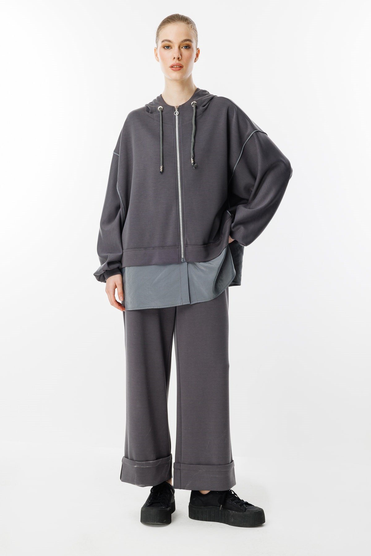 GHİSA Kapşonlu Sweat Pantolon Takım