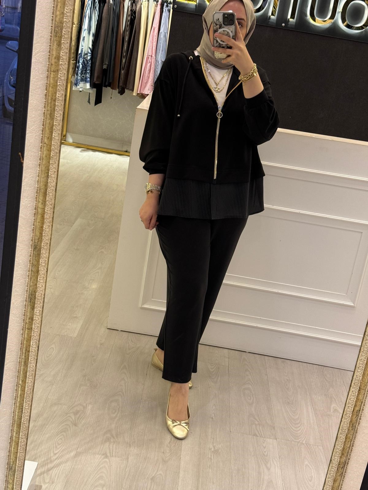 GHİSA Kapşonlu Sweat Pantolon Takım